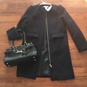 NWT H&M Long Black Lined Tunic/Jacket S 4